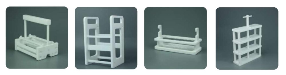 Custom PTFE wafer cassettes and racks